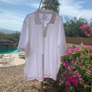 Alpine Lakes White 100% Cotton Polo-